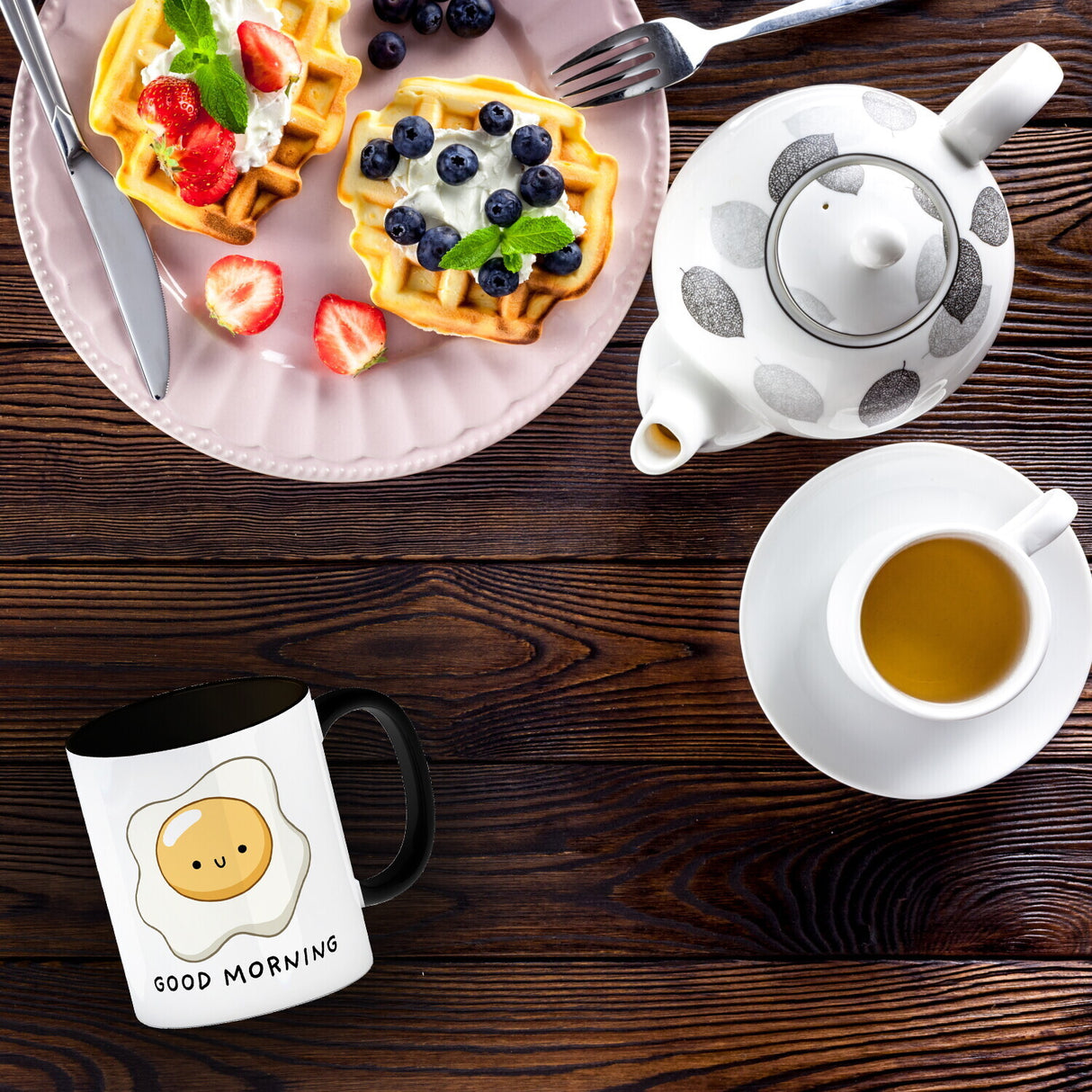 Jelly & Friends Spiegelei Kaffeebecher mit Spruch Good Morning