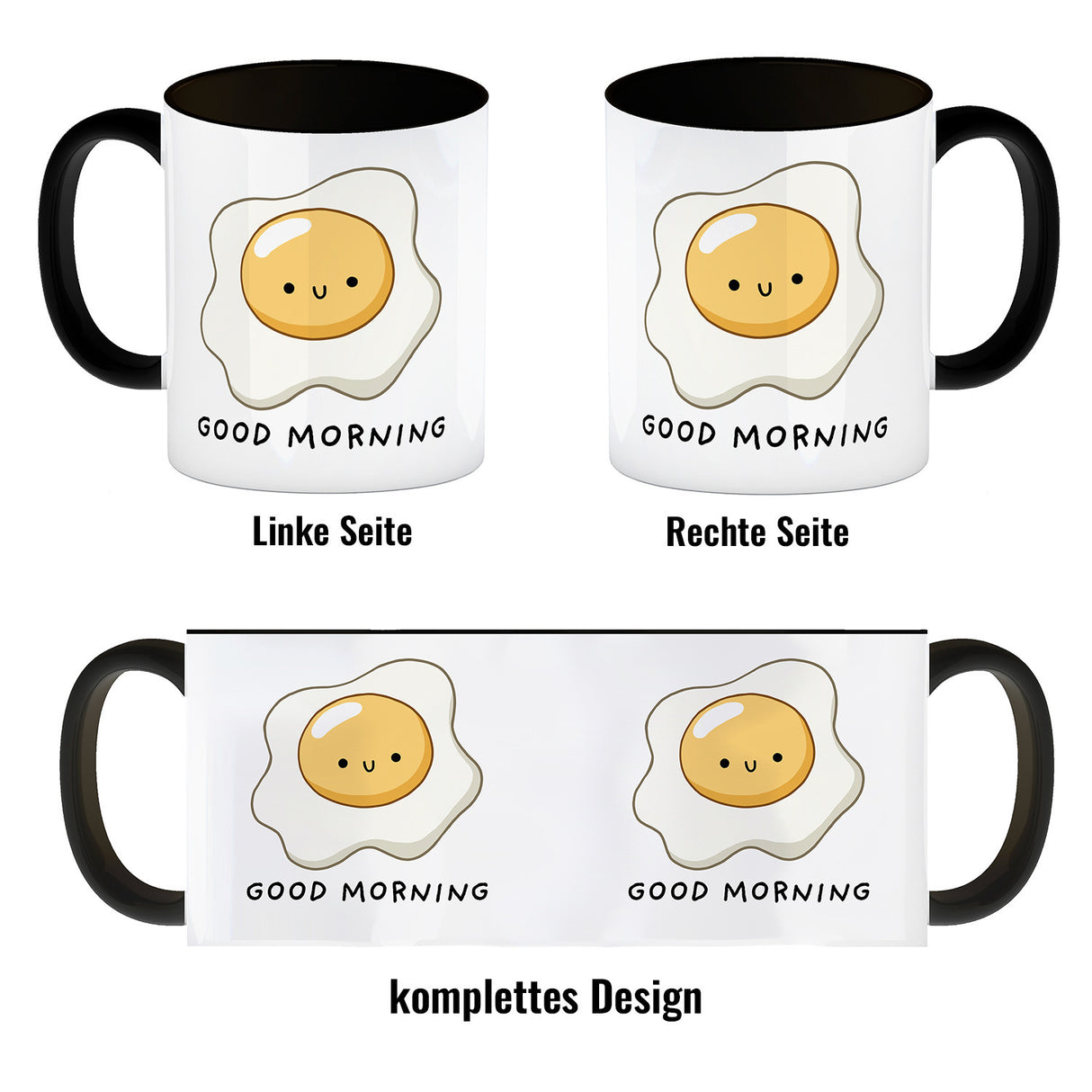 Jelly & Friends Spiegelei Kaffeebecher mit Spruch Good Morning