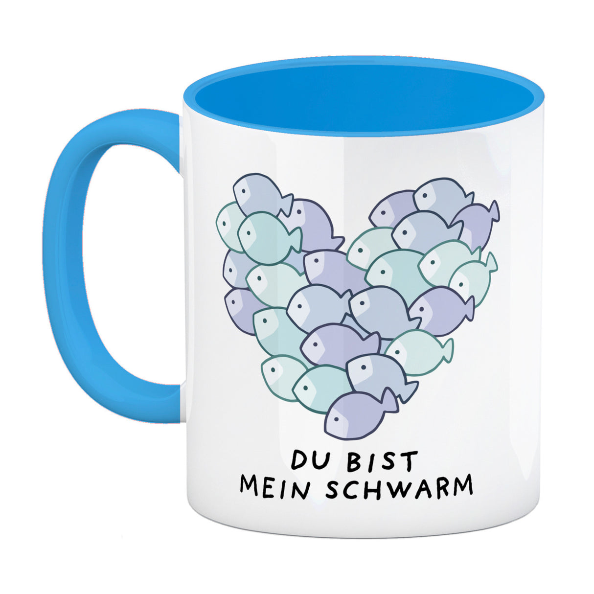 Jelly & Friends Fisch-Herz Kaffeebecher mit Spruch Du bist mein Schwarm