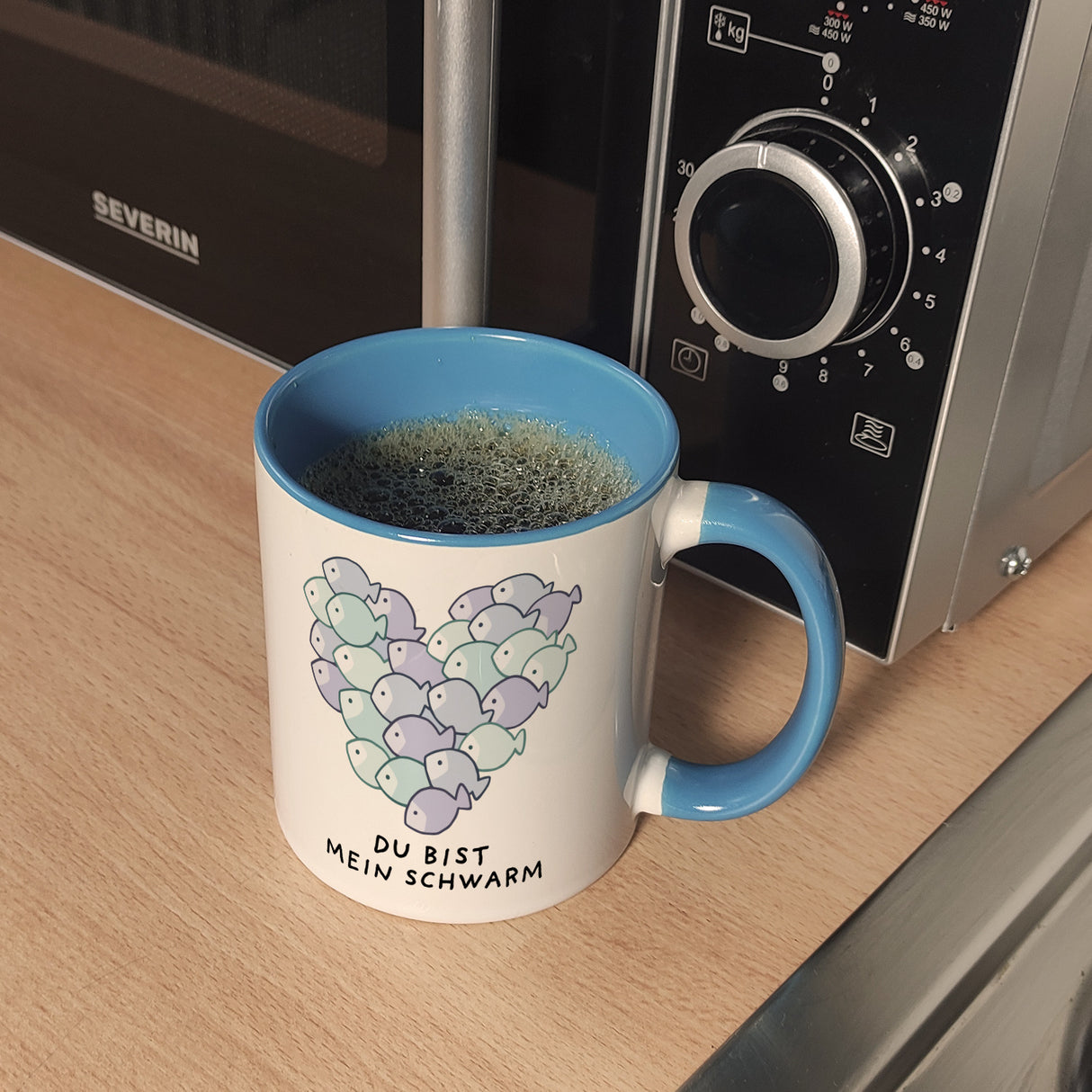 Jelly & Friends Fisch-Herz Kaffeebecher mit Spruch Du bist mein Schwarm