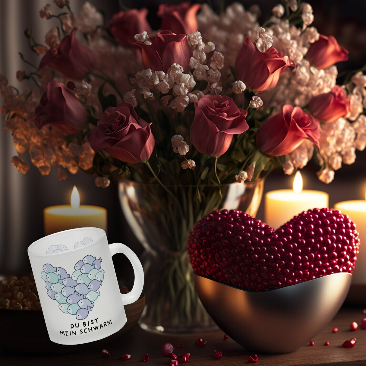 Jelly & Friends Fisch-Herz Kaffeebecher mit Spruch Du bist mein Schwarm