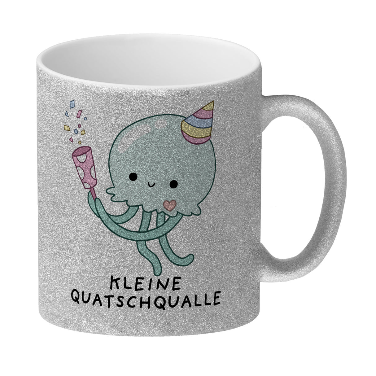 Jelly & Friends Qualle Kaffeebecher mit Spruch Kleine Quatschqualle