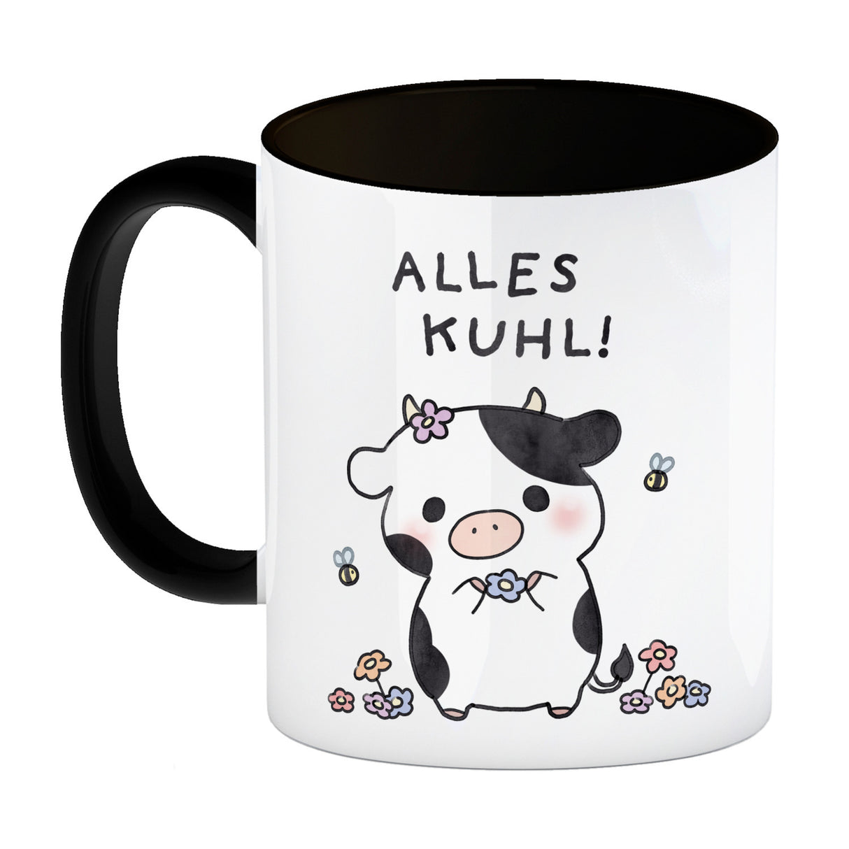 Kuh Kaffeebecher mit Spruch Alles Kuhl