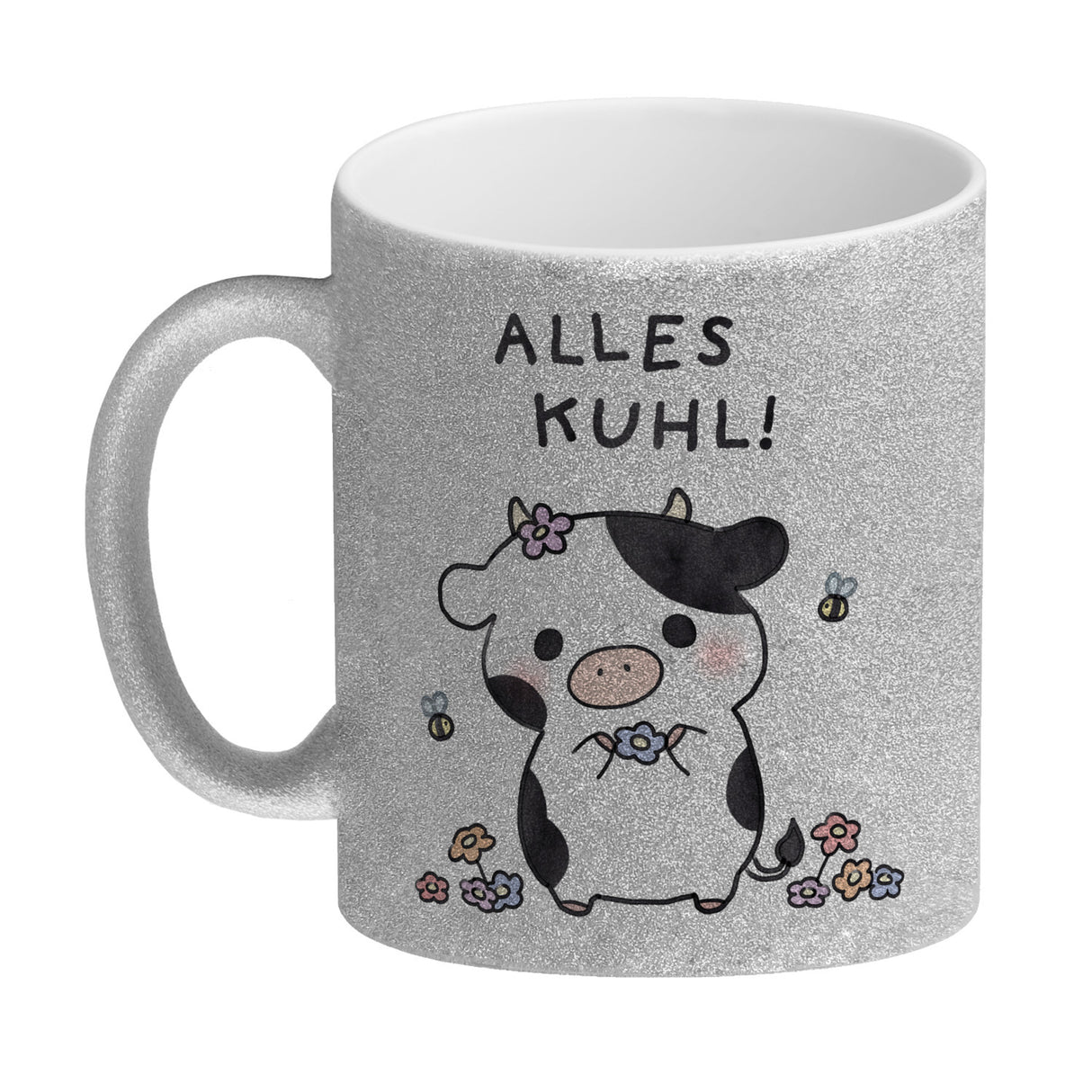 Kuh Kaffeebecher mit Spruch Alles Kuhl