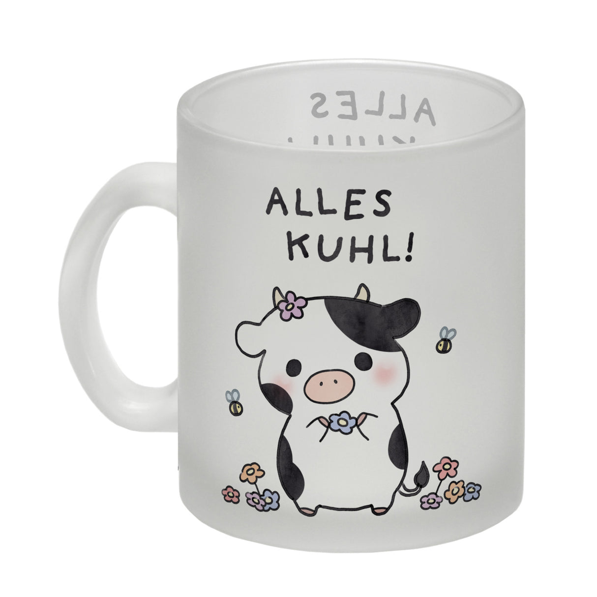 Kuh Kaffeebecher mit Spruch Alles Kuhl