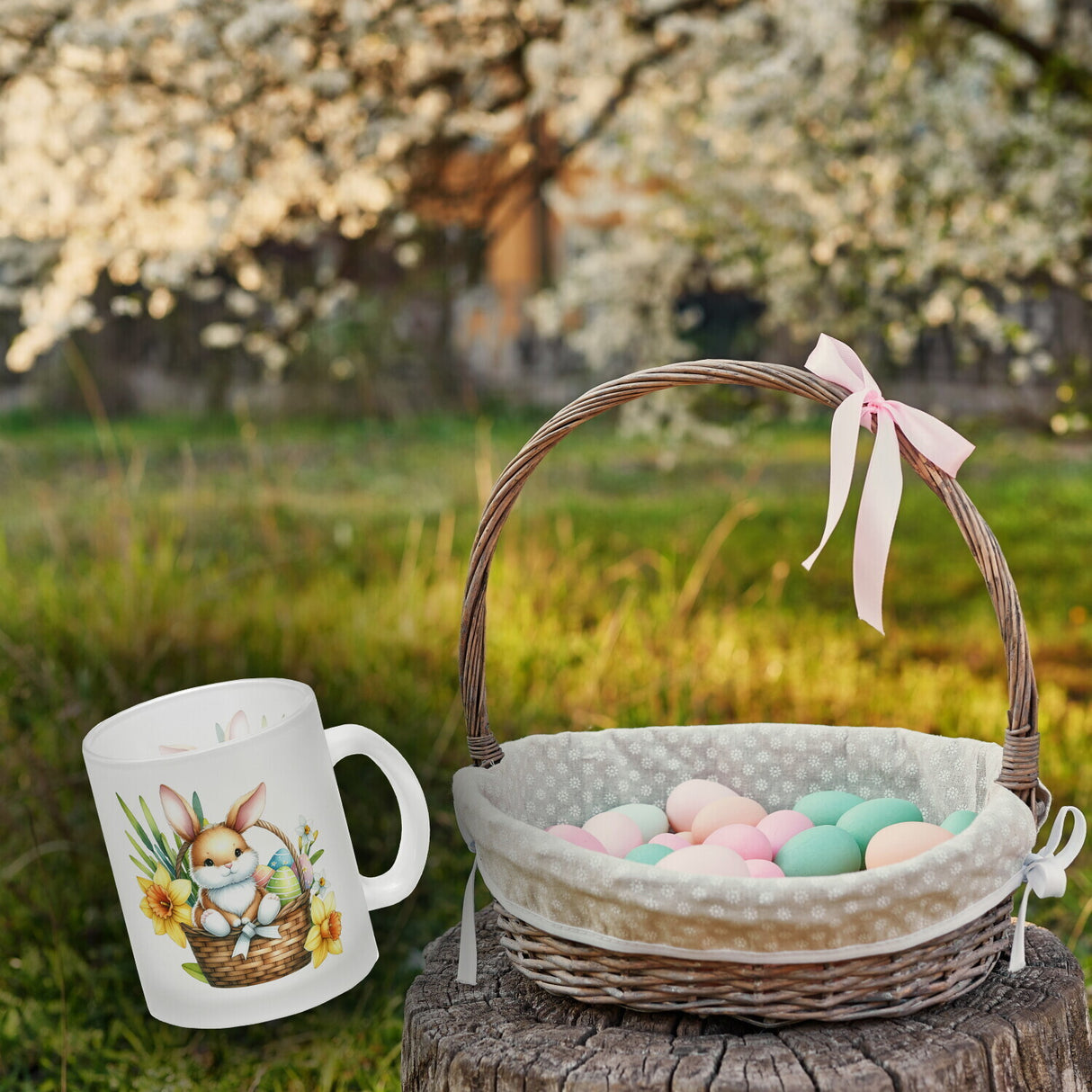 Osterhase im Osternest Kaffeebecher