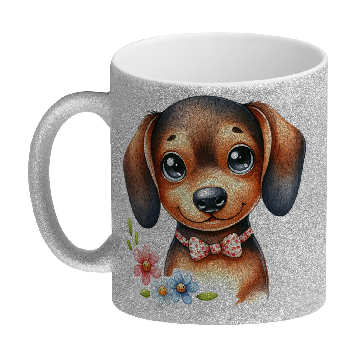 Dackel mit Schleife Kaffeebecher