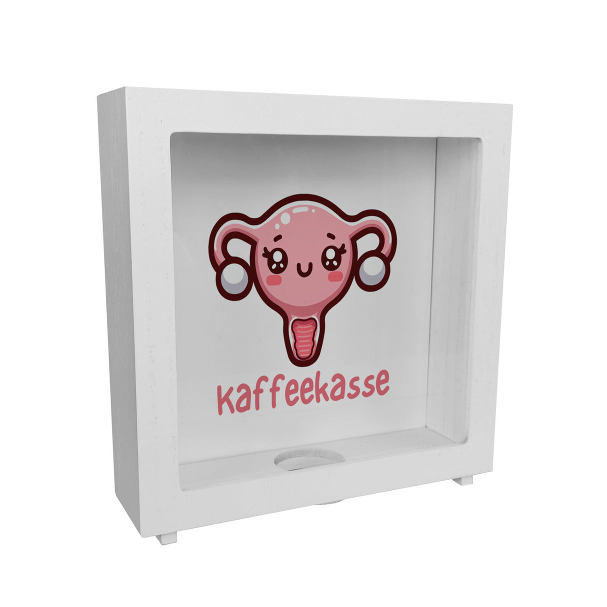 Gebärmutter Kawaii Spardose mit Spruch Kaffeekasse