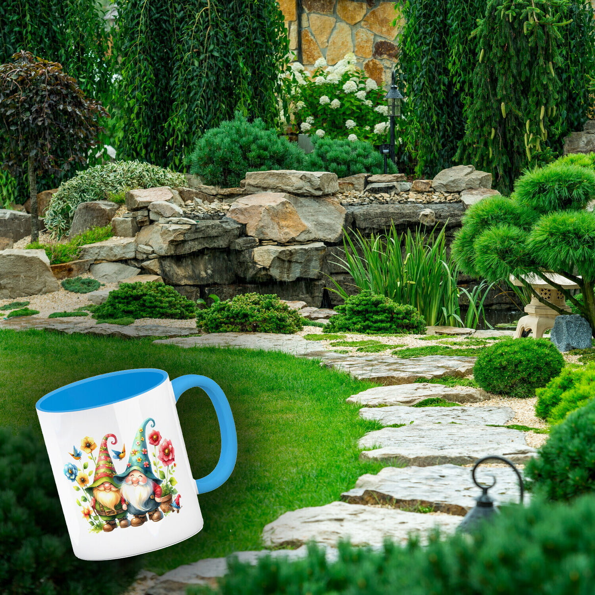 Süße Gartenzwerge Kaffeebecher