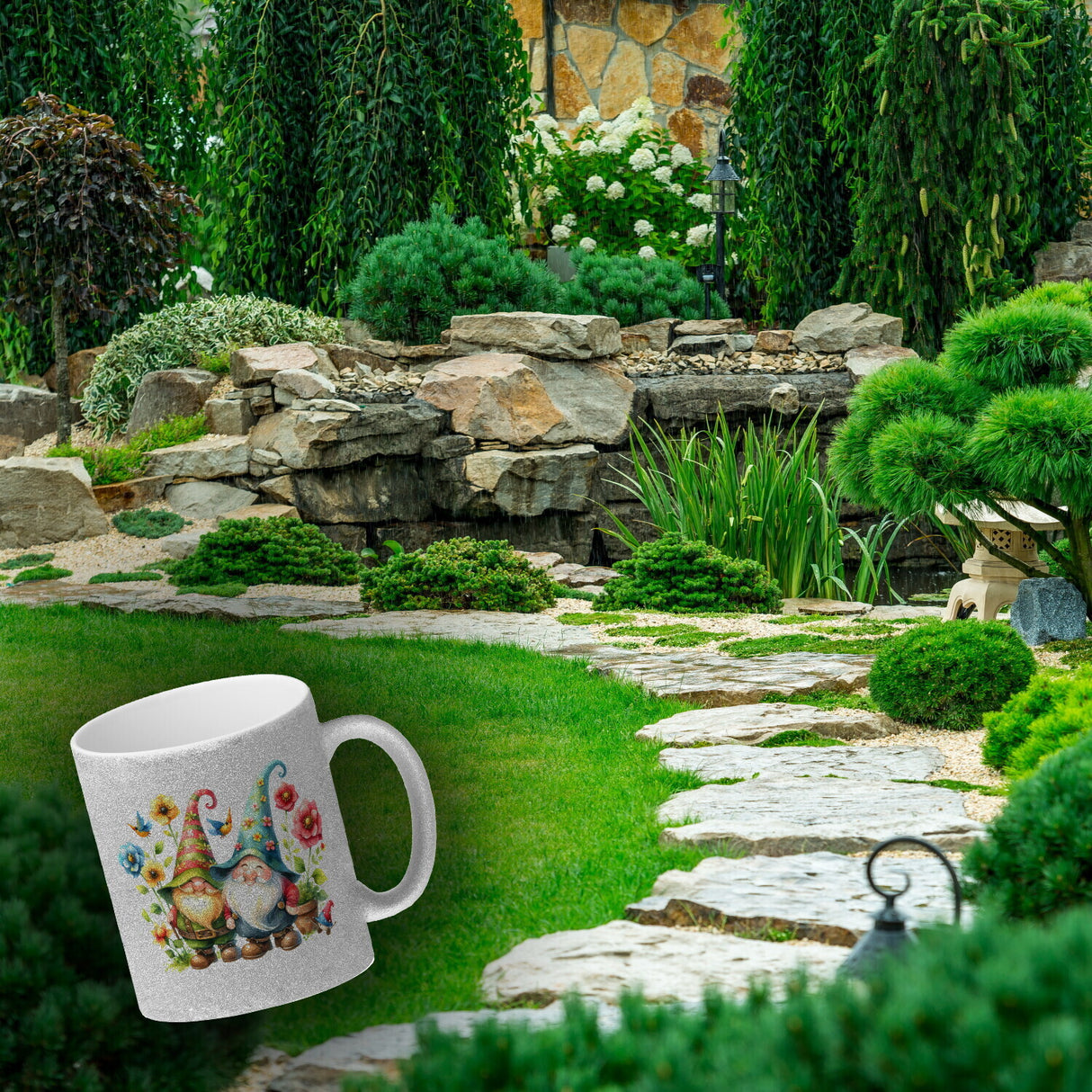 Süße Gartenzwerge Kaffeebecher