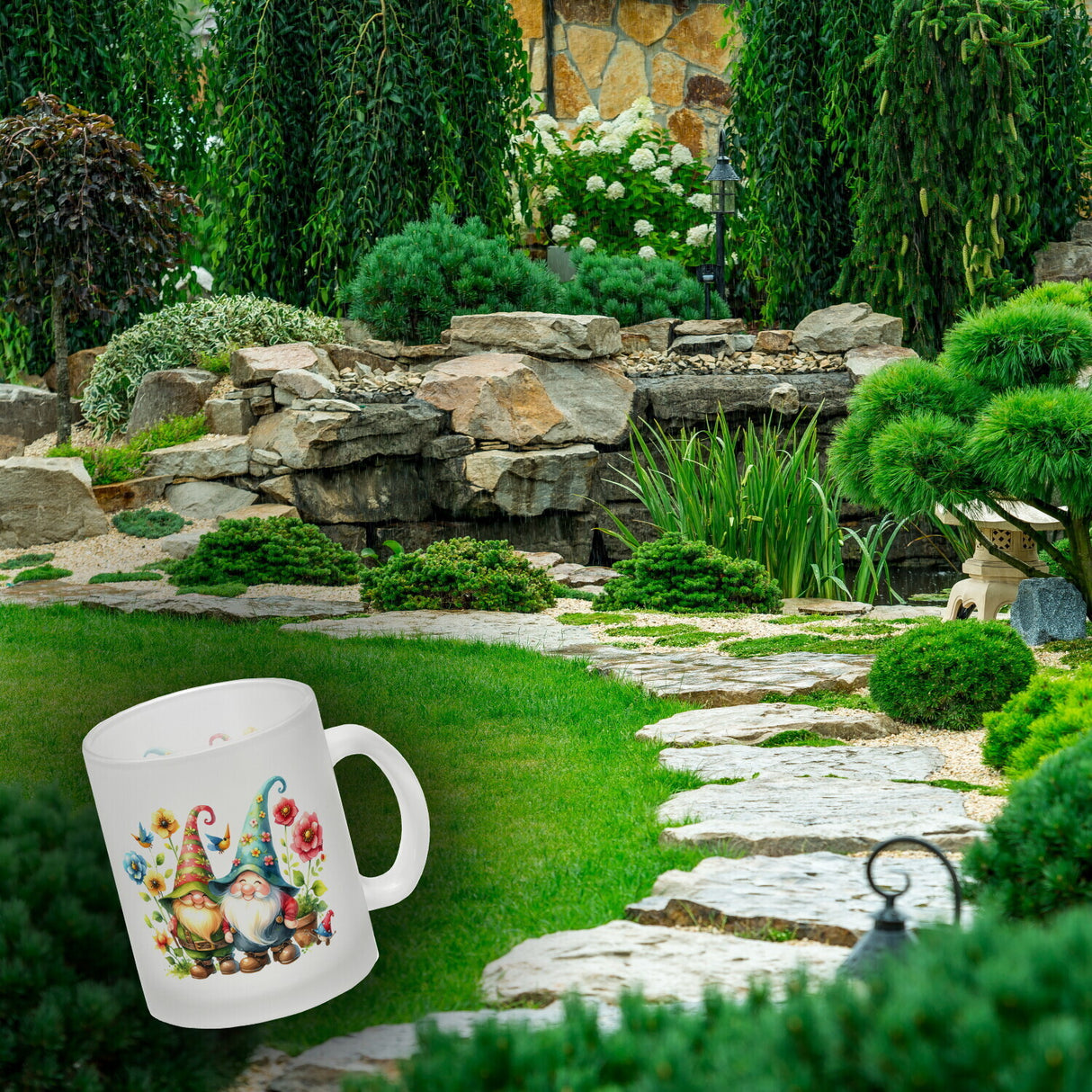 Süße Gartenzwerge Kaffeebecher