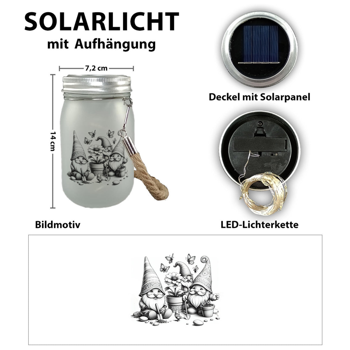 Gartenzwerge Solarlicht