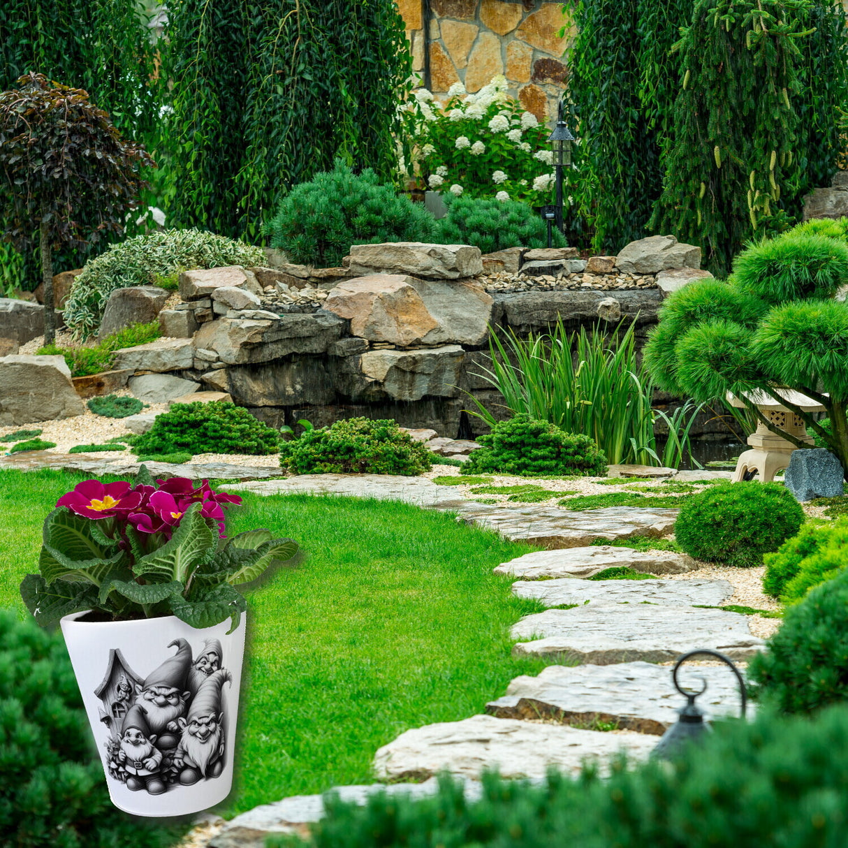 Böse Gartenzwerge Blumentopf