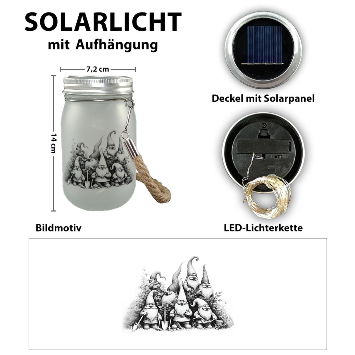 Gartenzwerge Solarlicht