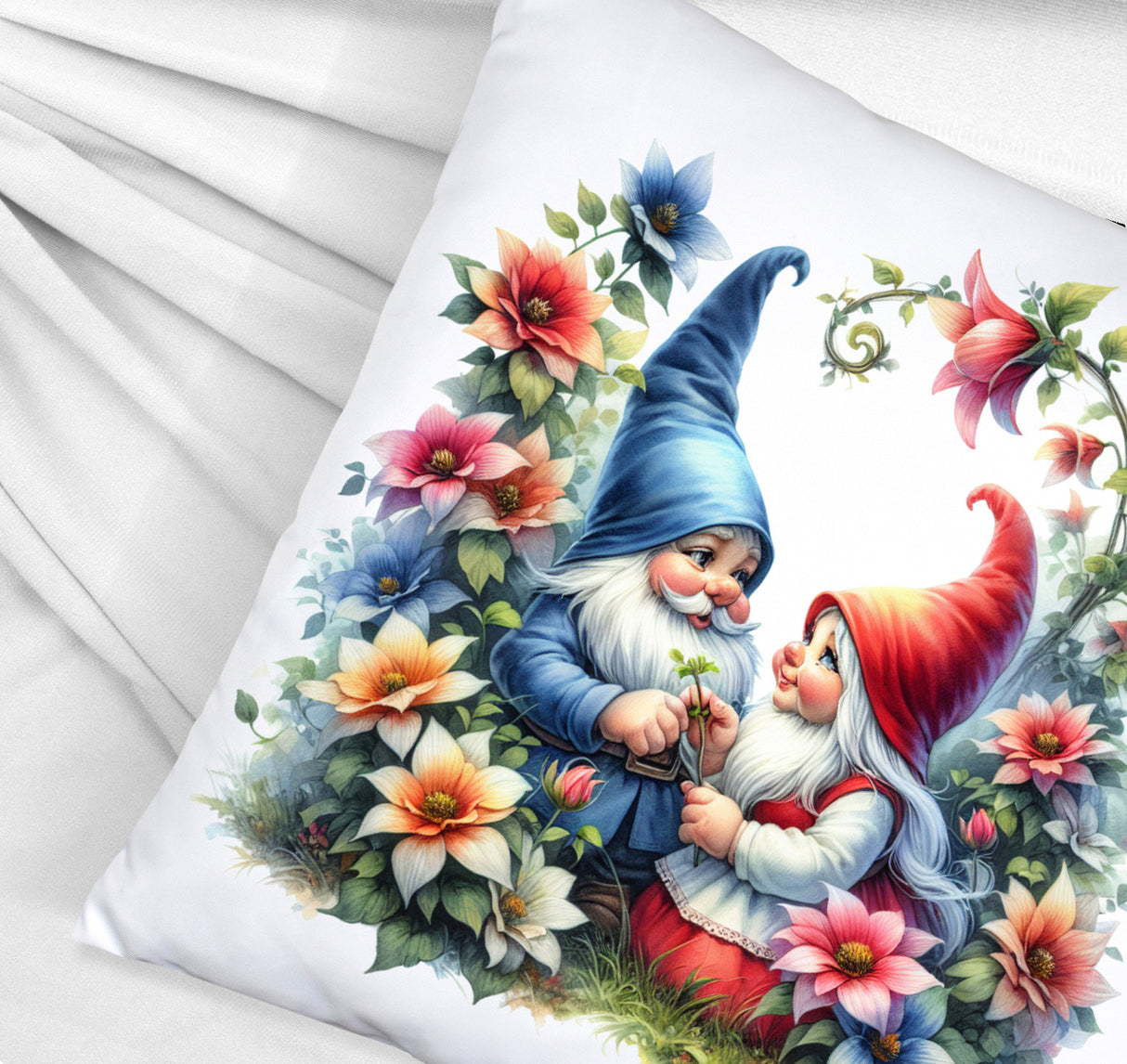 Verliebte Gartenzwerge Kissen