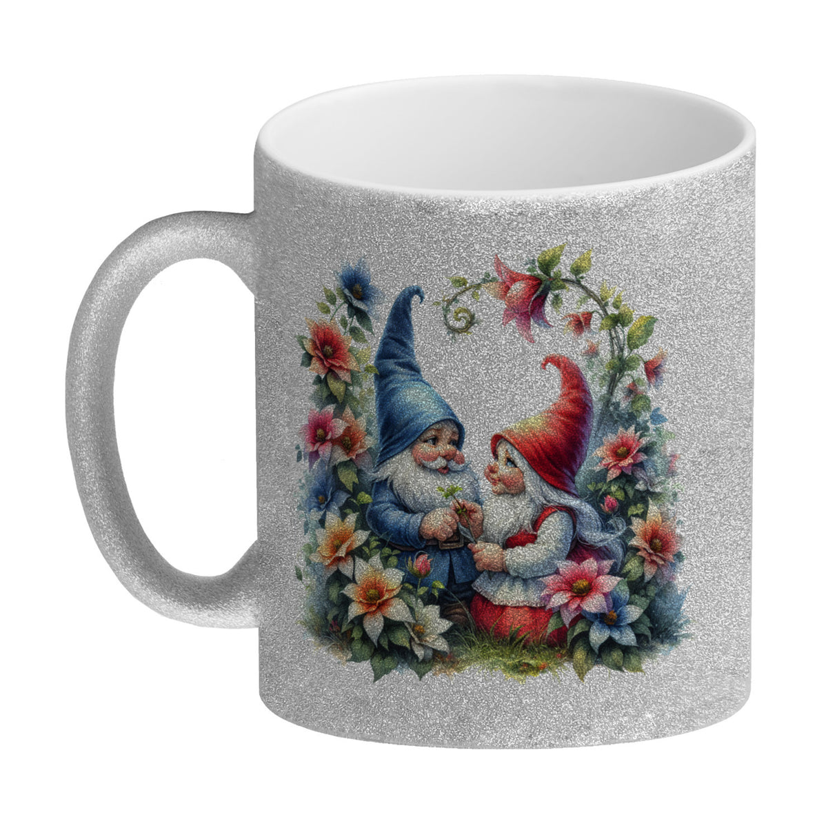 Verliebte Gartenzwerge Kaffeebecher