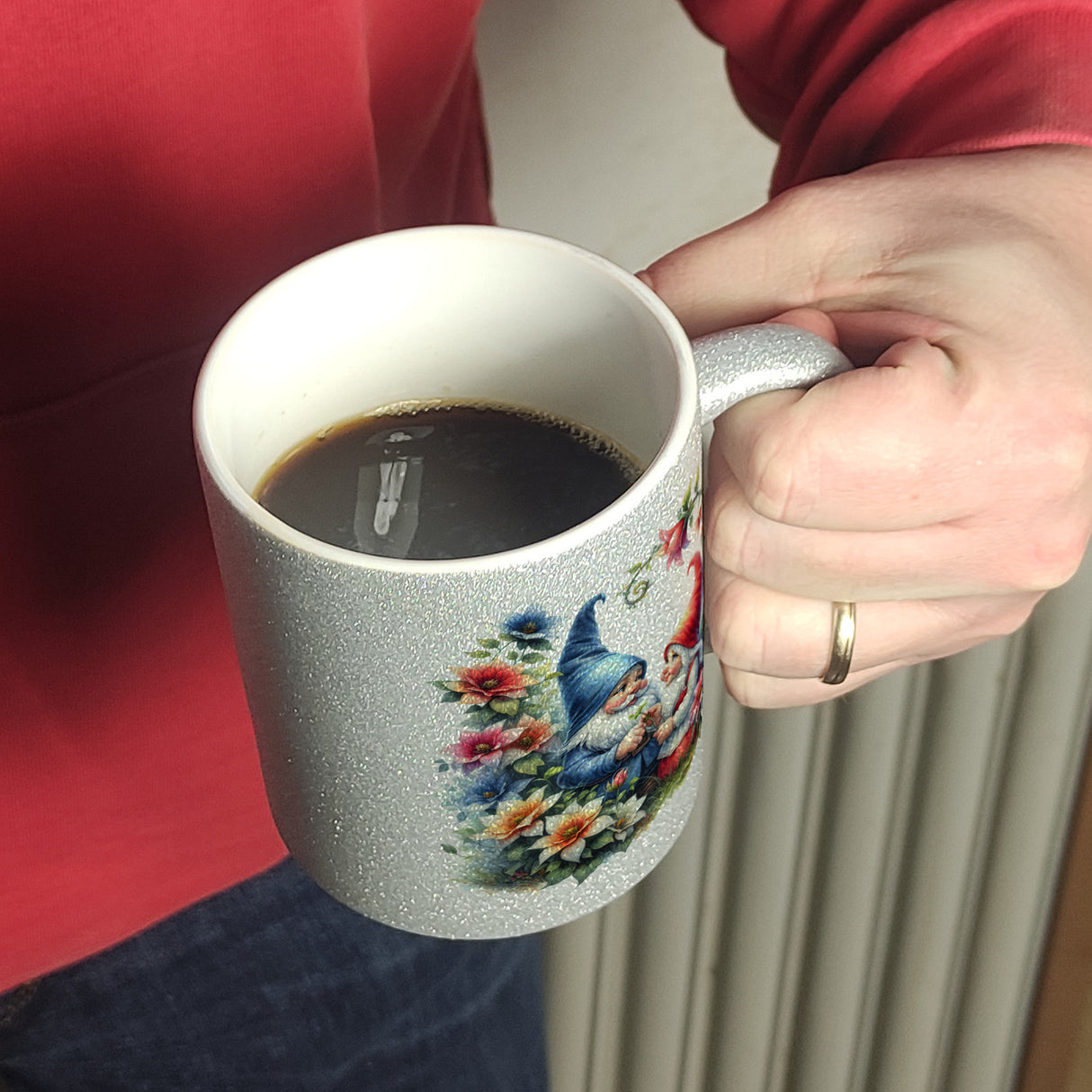 Verliebte Gartenzwerge Kaffeebecher