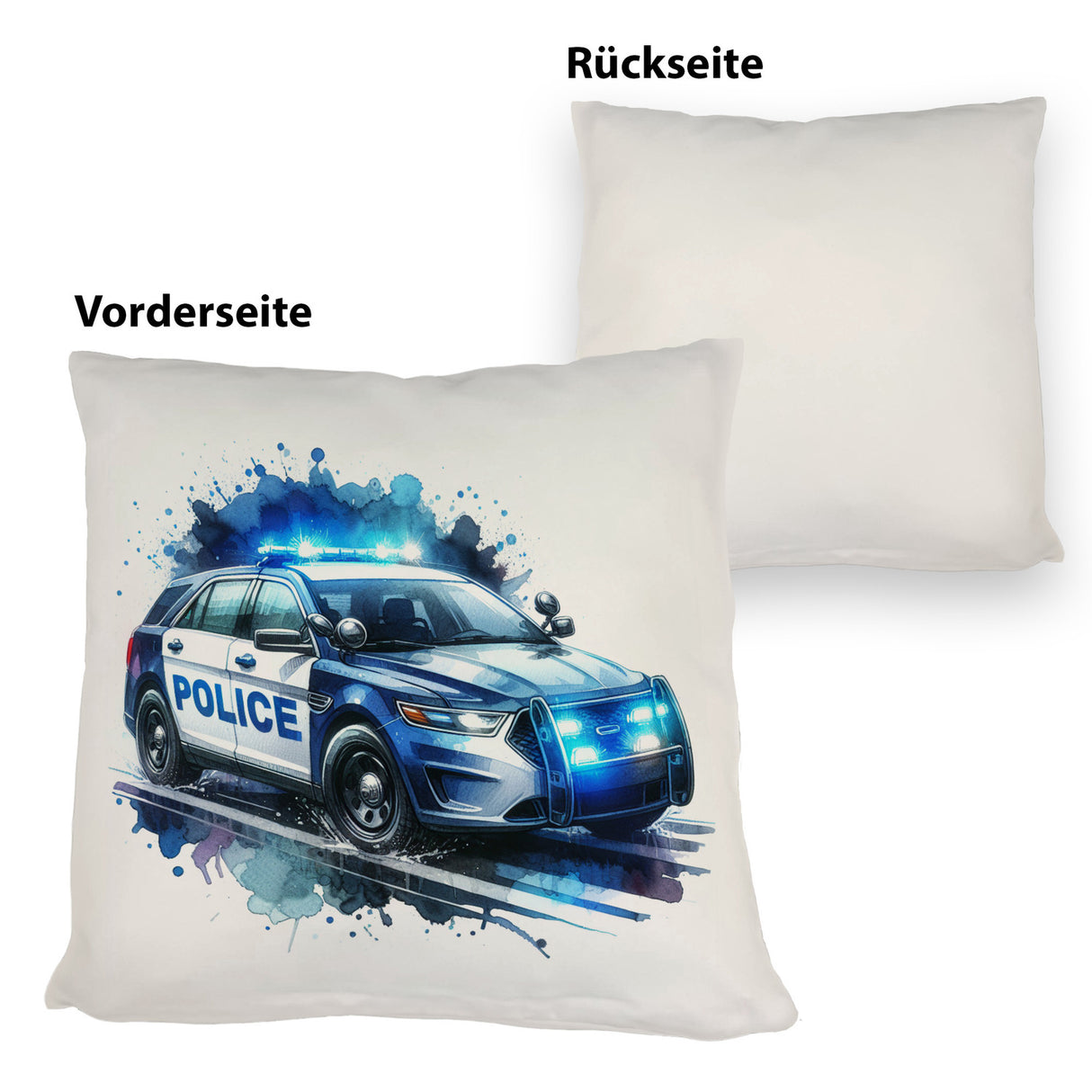 Polizeiauto im Einsatz Kissen