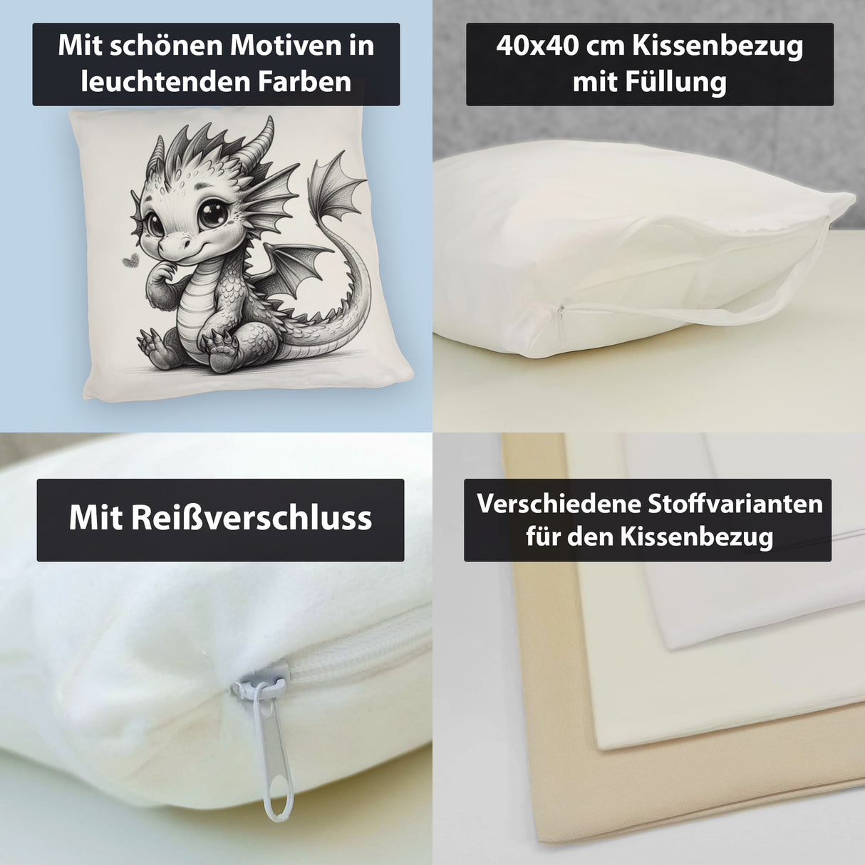 Niedlicher Drache Kissen