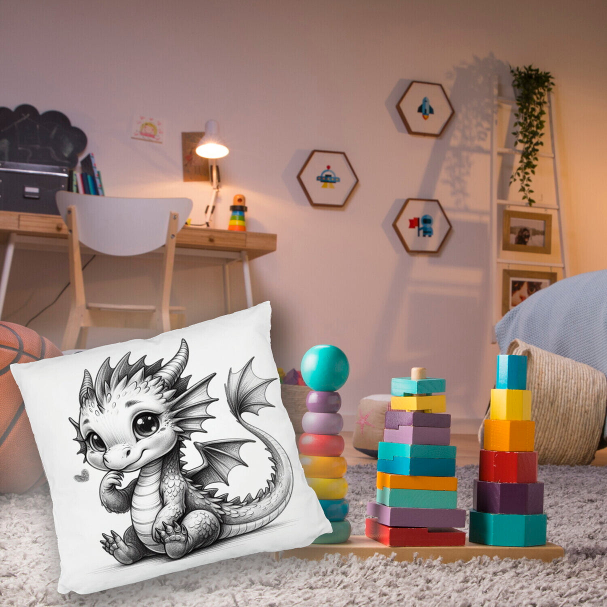Niedlicher Drache Kissen