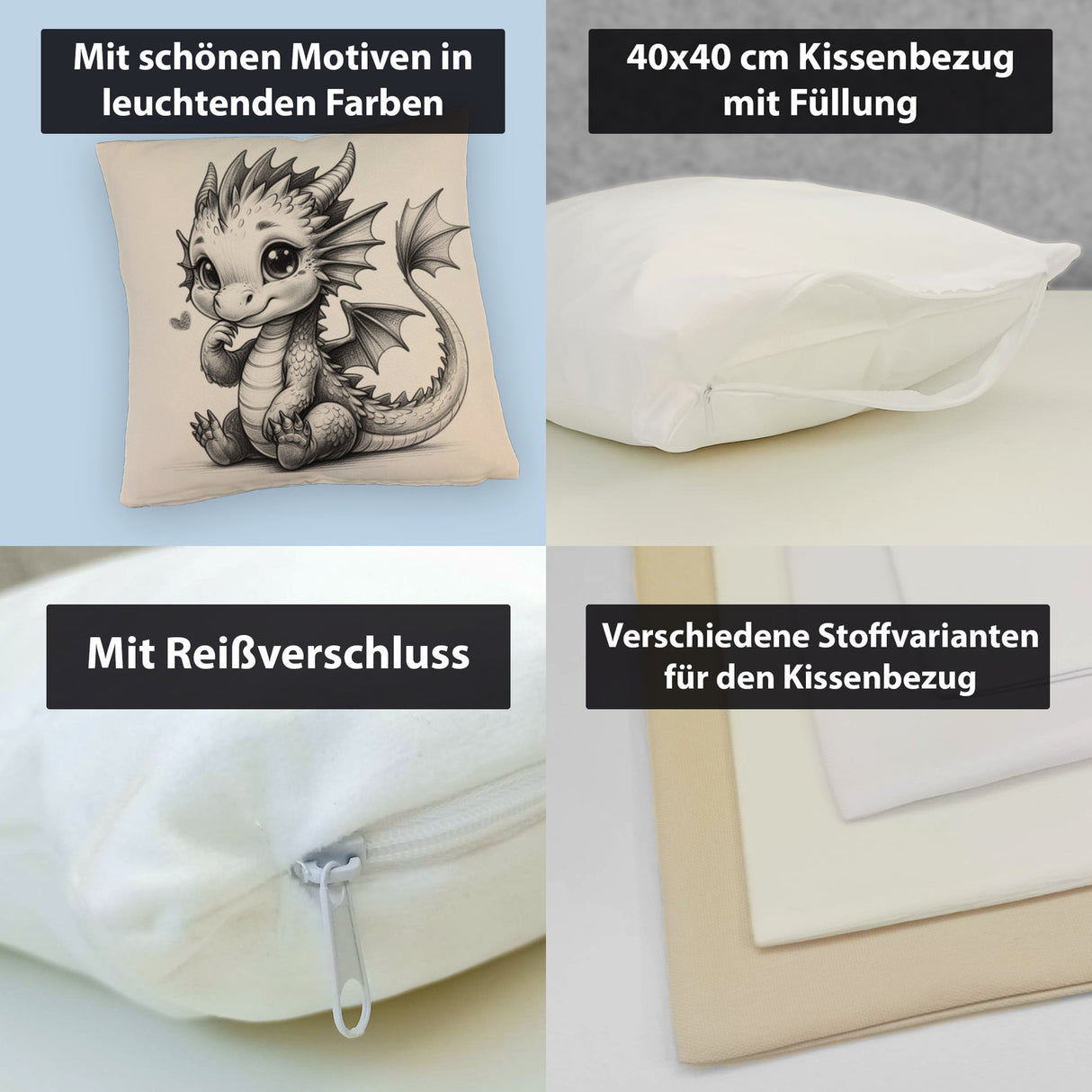 Niedlicher Drache Kissen