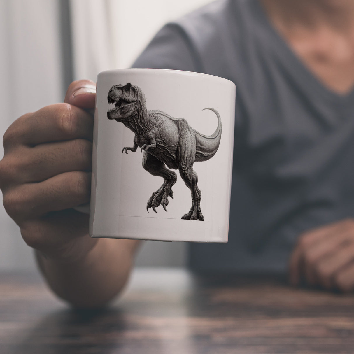 T-Rex Dinosaurier Kaffeebecher