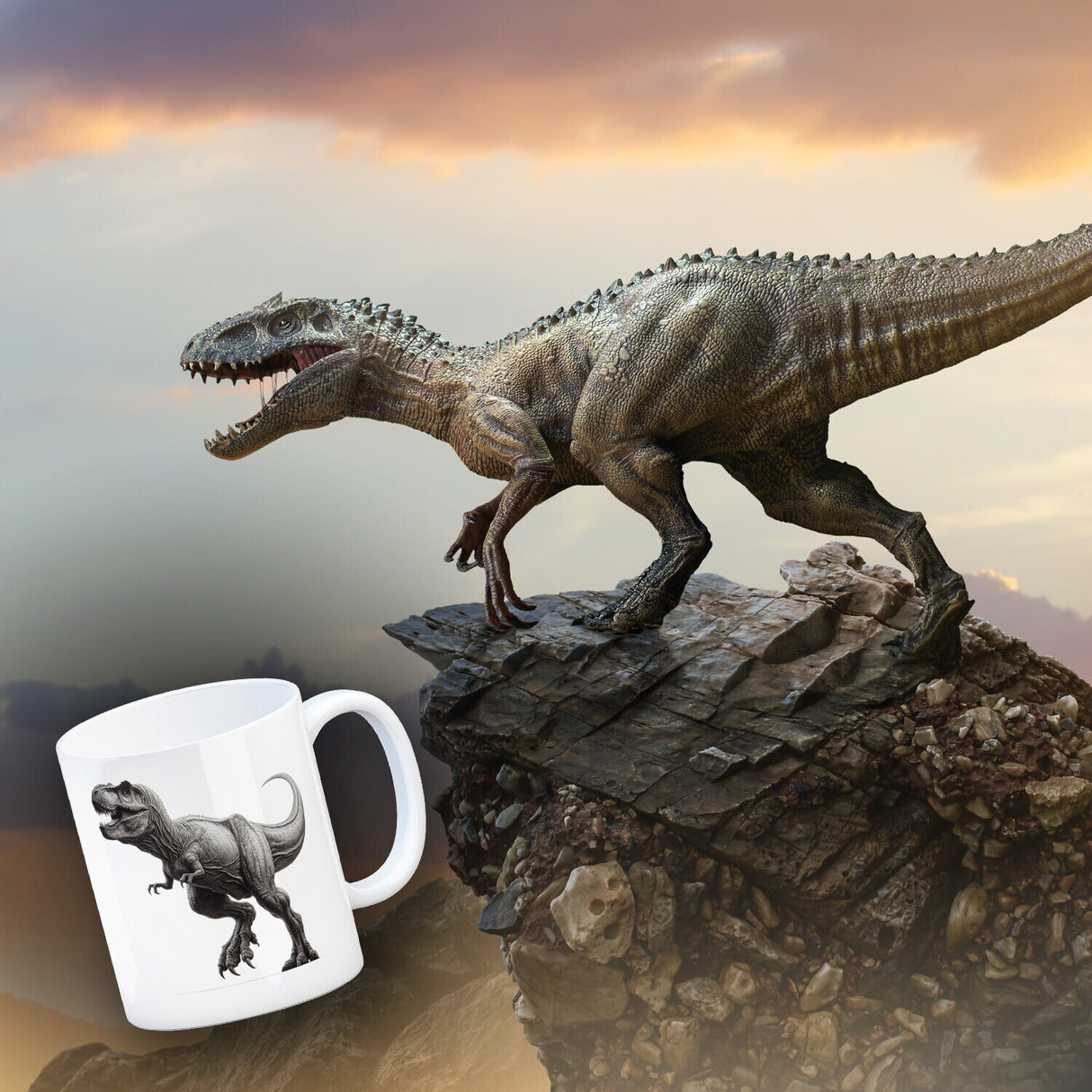 T-Rex Dinosaurier Kaffeebecher