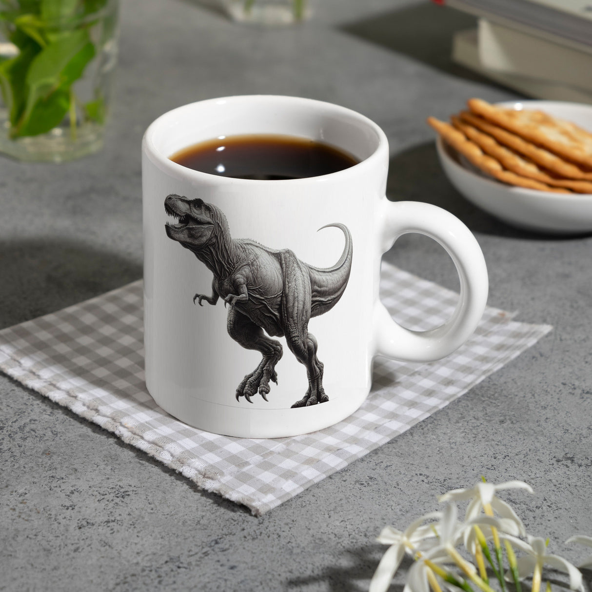 T-Rex Dinosaurier Kaffeebecher