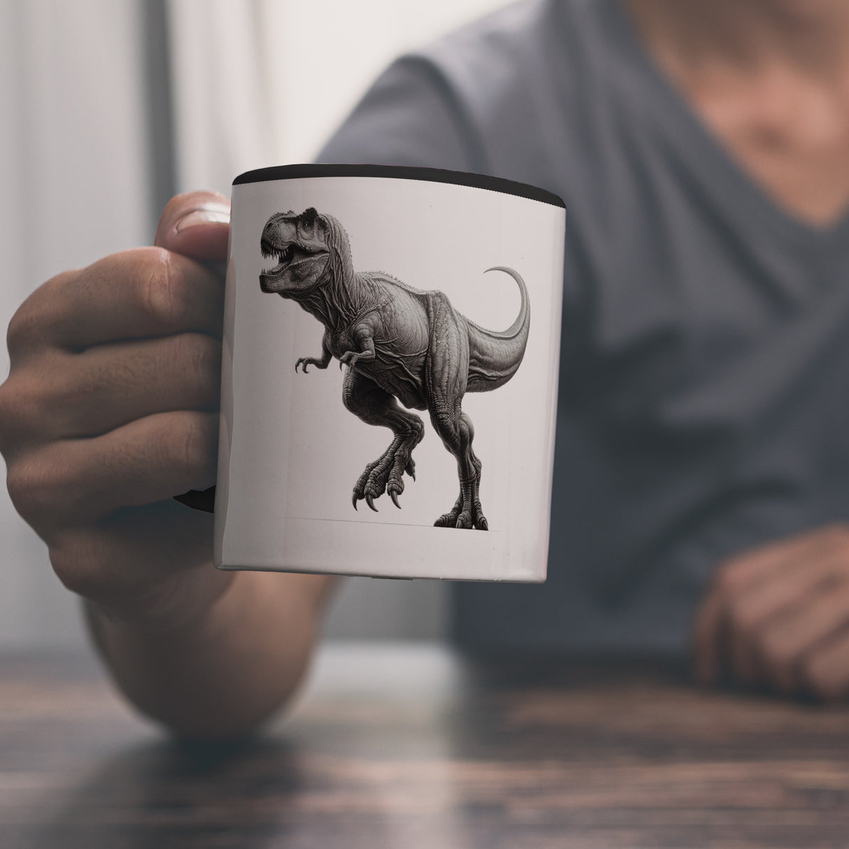 T-Rex Dinosaurier Kaffeebecher