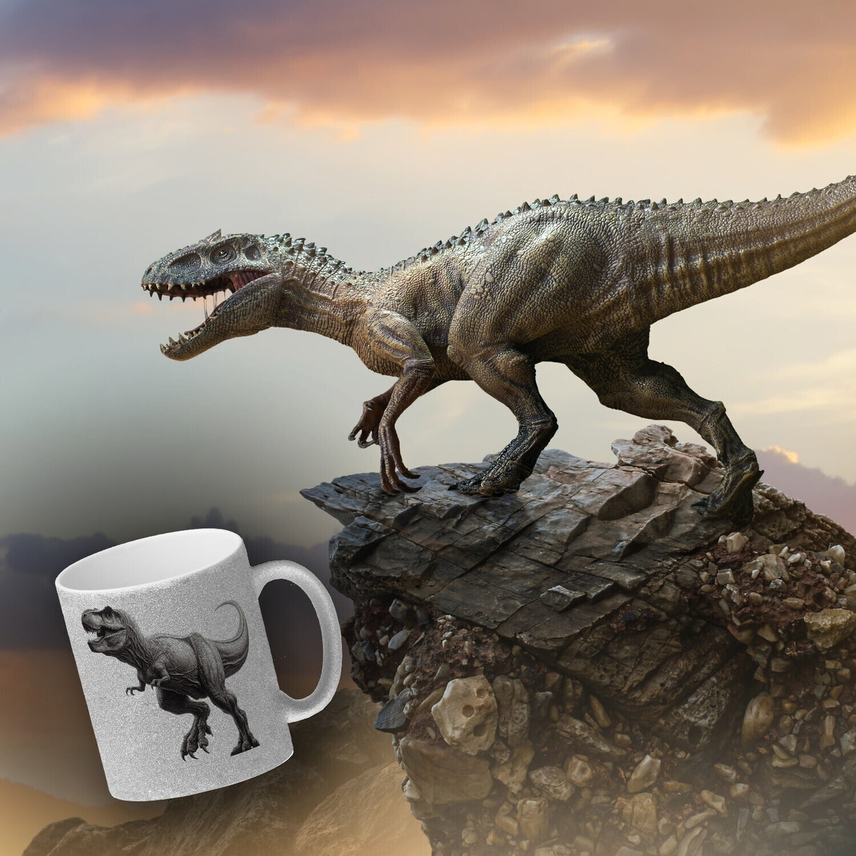 T-Rex Dinosaurier Kaffeebecher