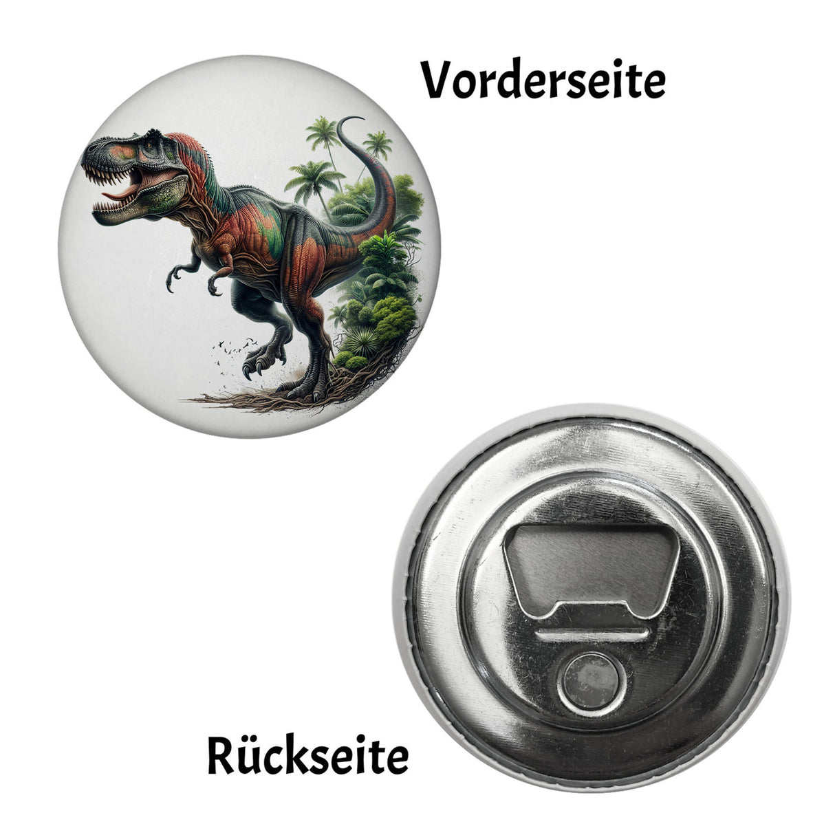 T-Rex Dinosaurier Magnet rund