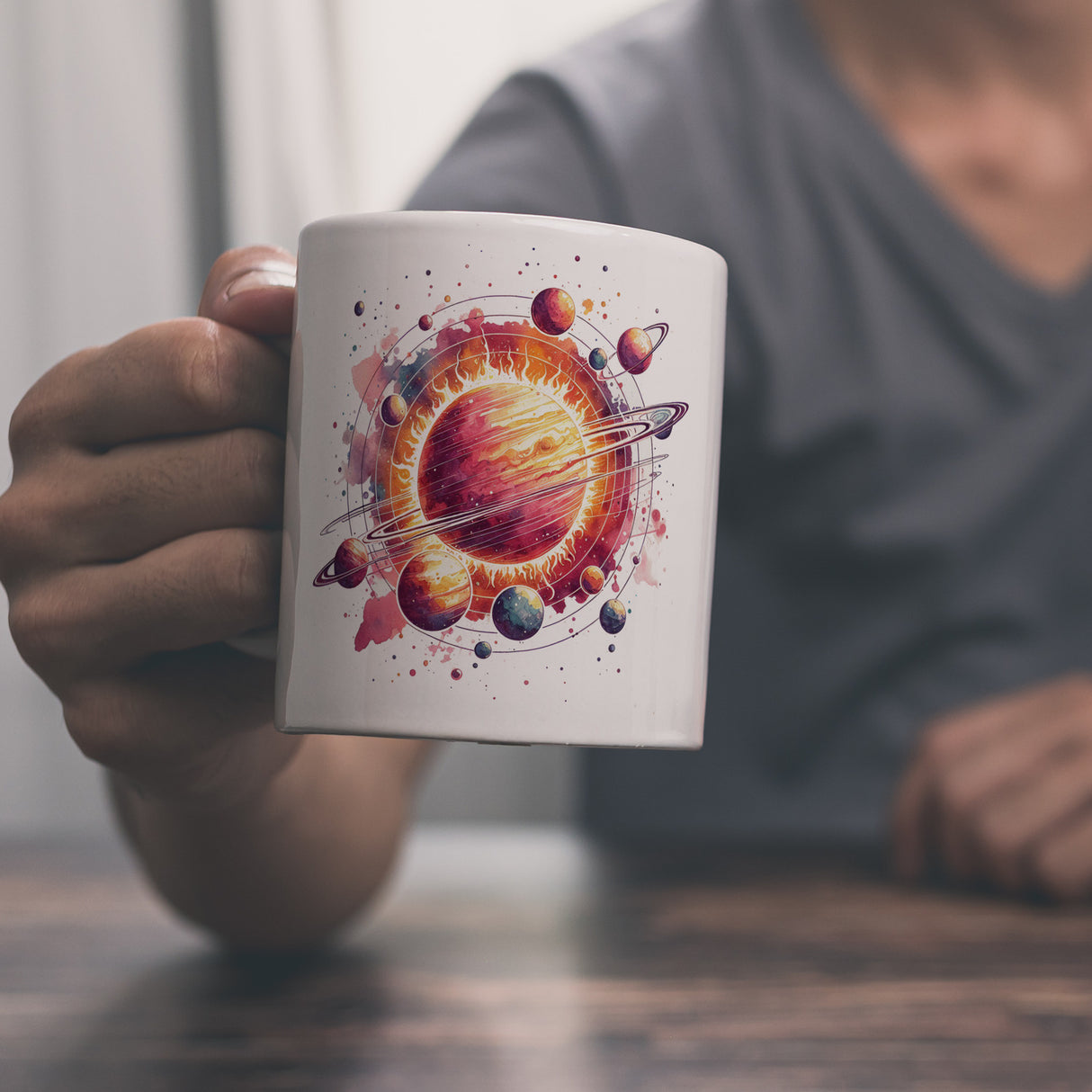 Sonnensystem Planeten Kaffeebecher