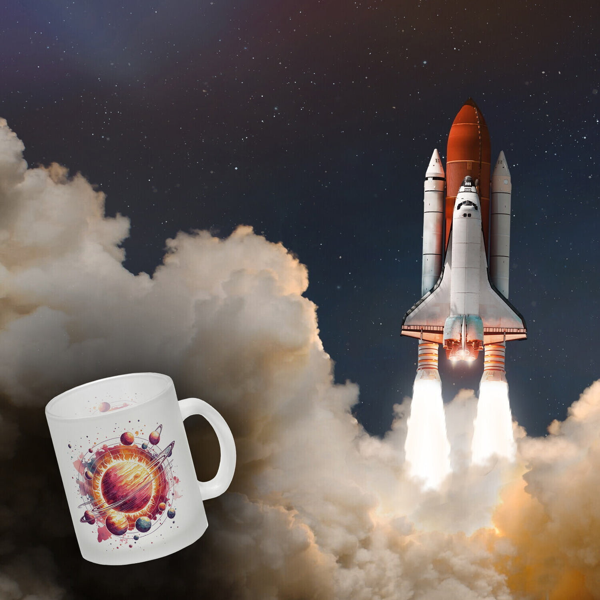 Sonnensystem Planeten Kaffeebecher
