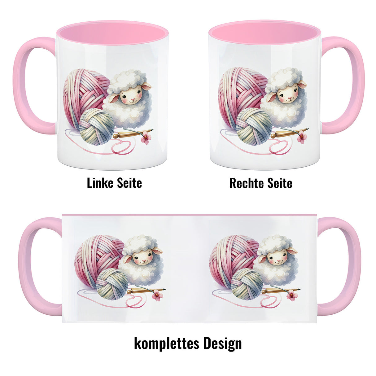Schaf Wollknäuel Kaffeebecher