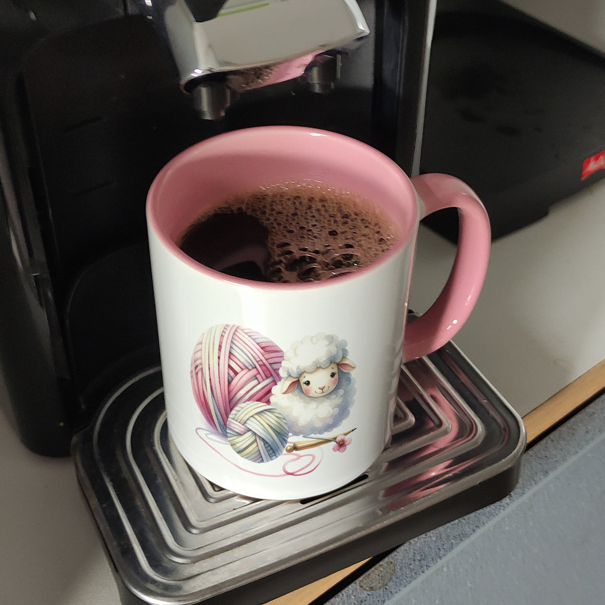 Schaf Wollknäuel Kaffeebecher