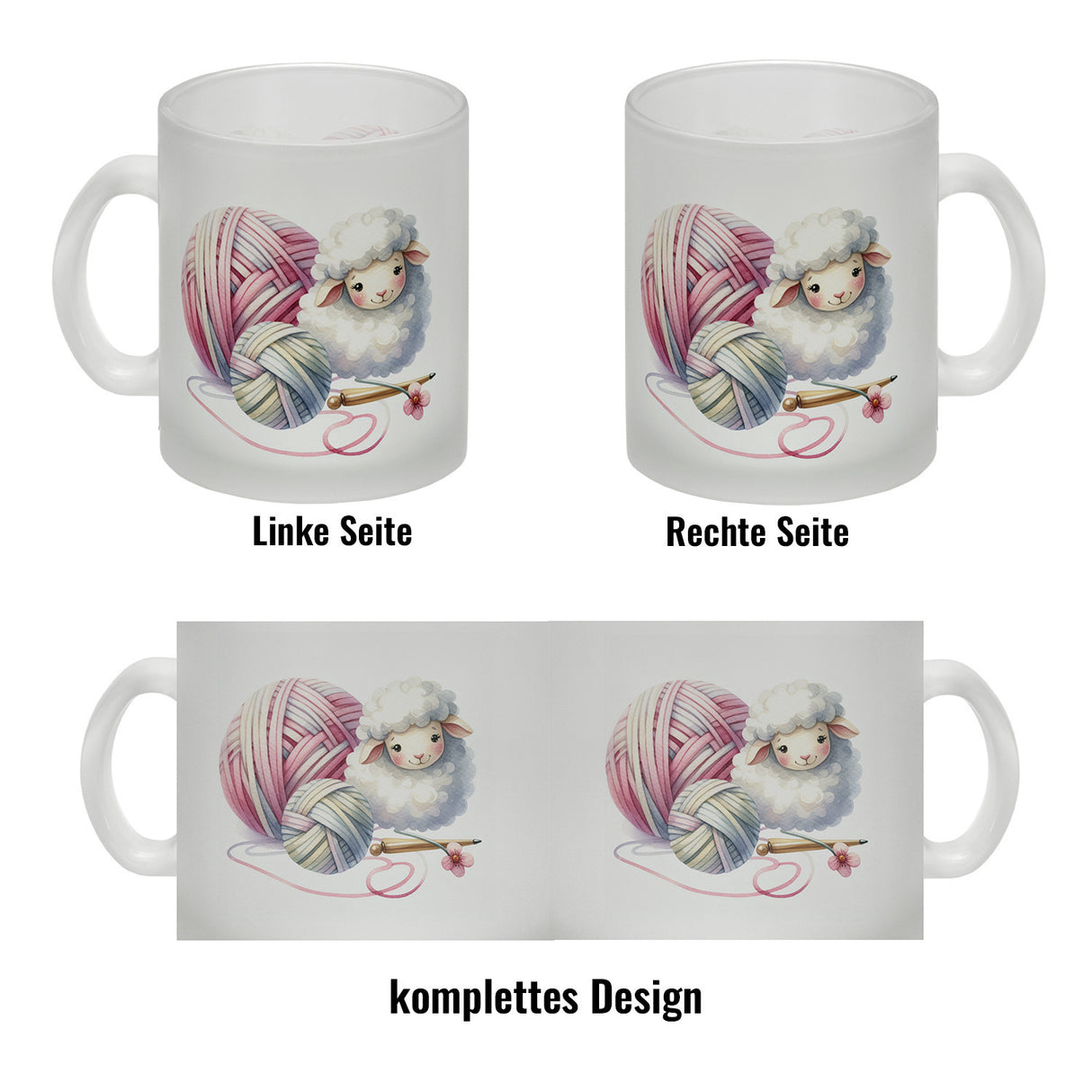 Schaf Wollknäuel Kaffeebecher