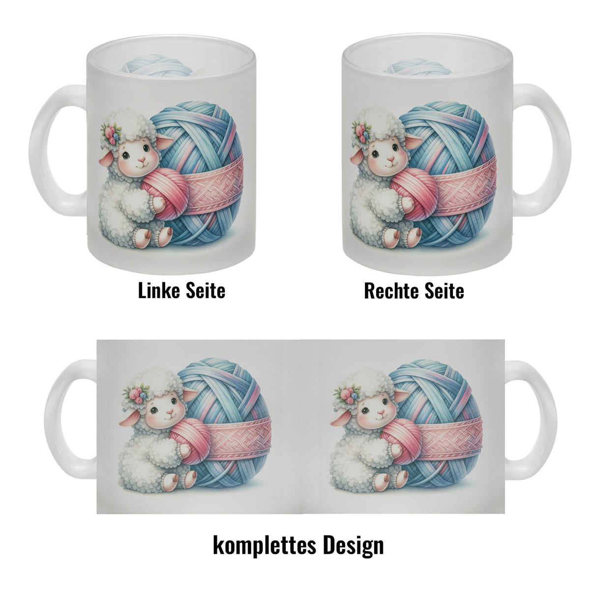 Schaf mit Wollknäuel Kaffeebecher