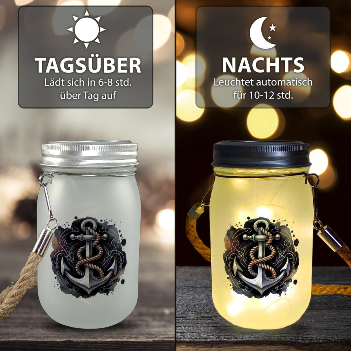 Anker mit Seil Solarlicht