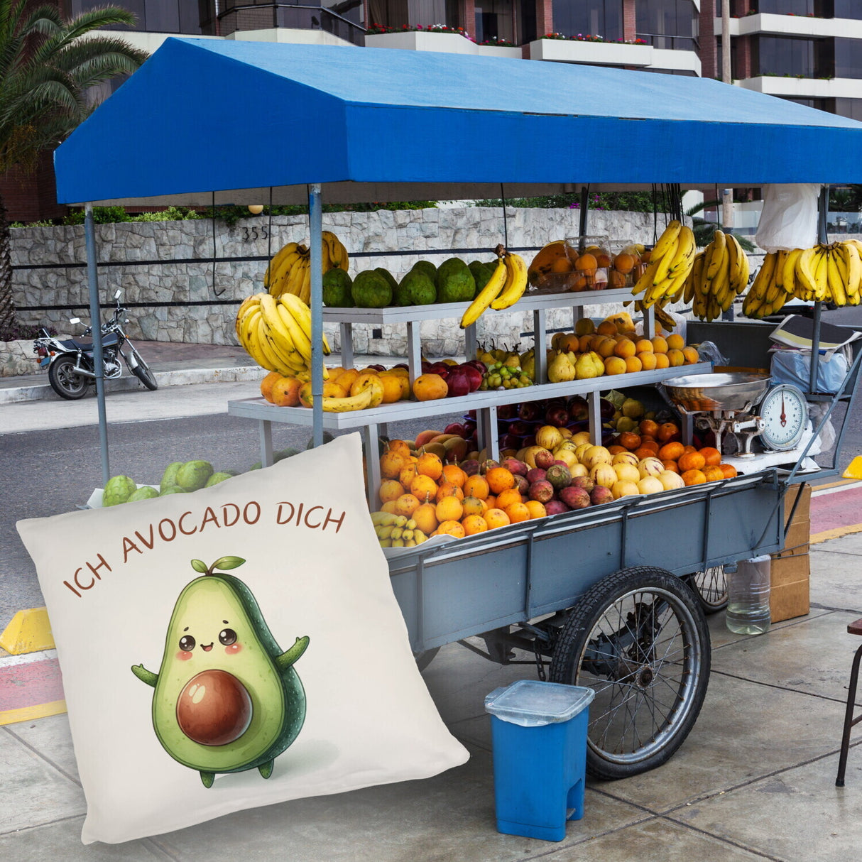 Avocado Kissen mit Spruch Ich Avocado dich