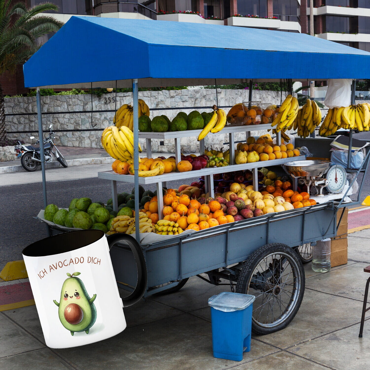 Avocado Kaffeebecher mit Spruch Ich Avocado dich