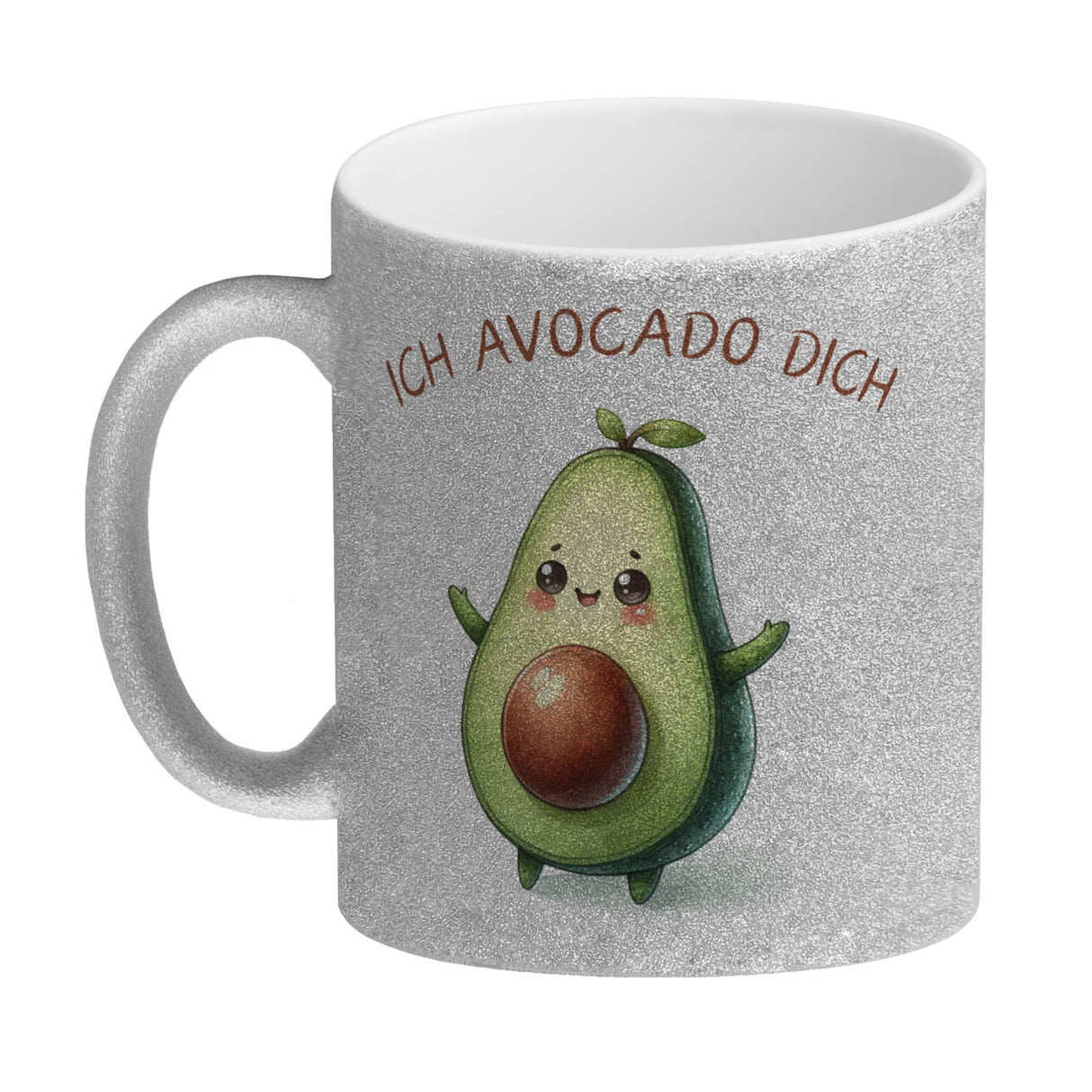 Avocado Kaffeebecher mit Spruch Ich Avocado dich