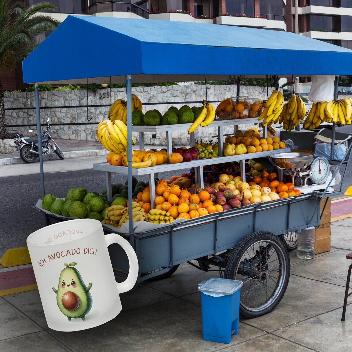 Avocado Kaffeebecher mit Spruch Ich Avocado dich