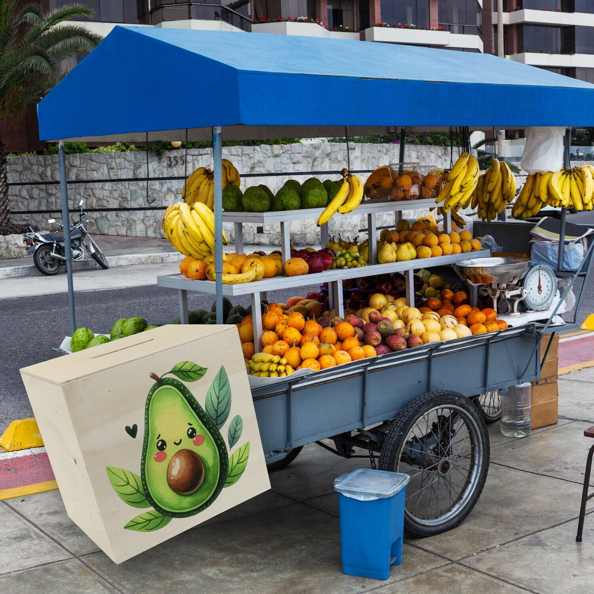 Lächelnde Avocado Spardose
