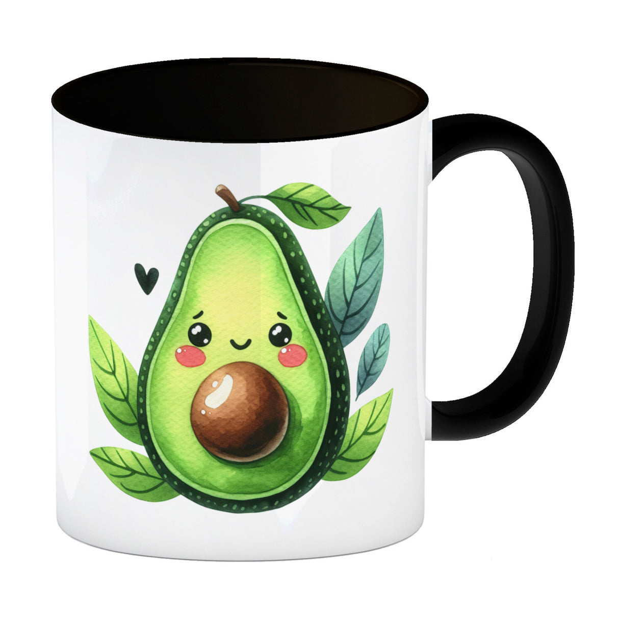Lächelnde Avocado Kaffeebecher