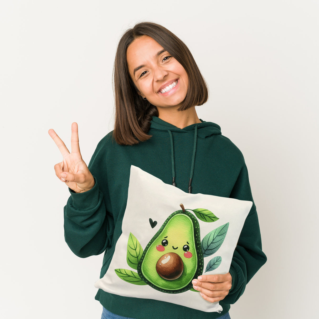 Lächelnde Avocado Kissen