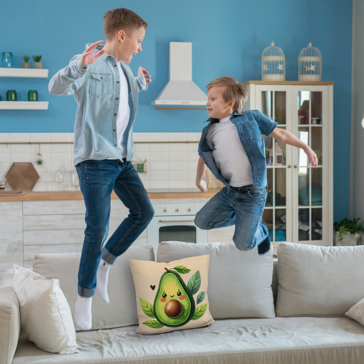 Lächelnde Avocado Kissen