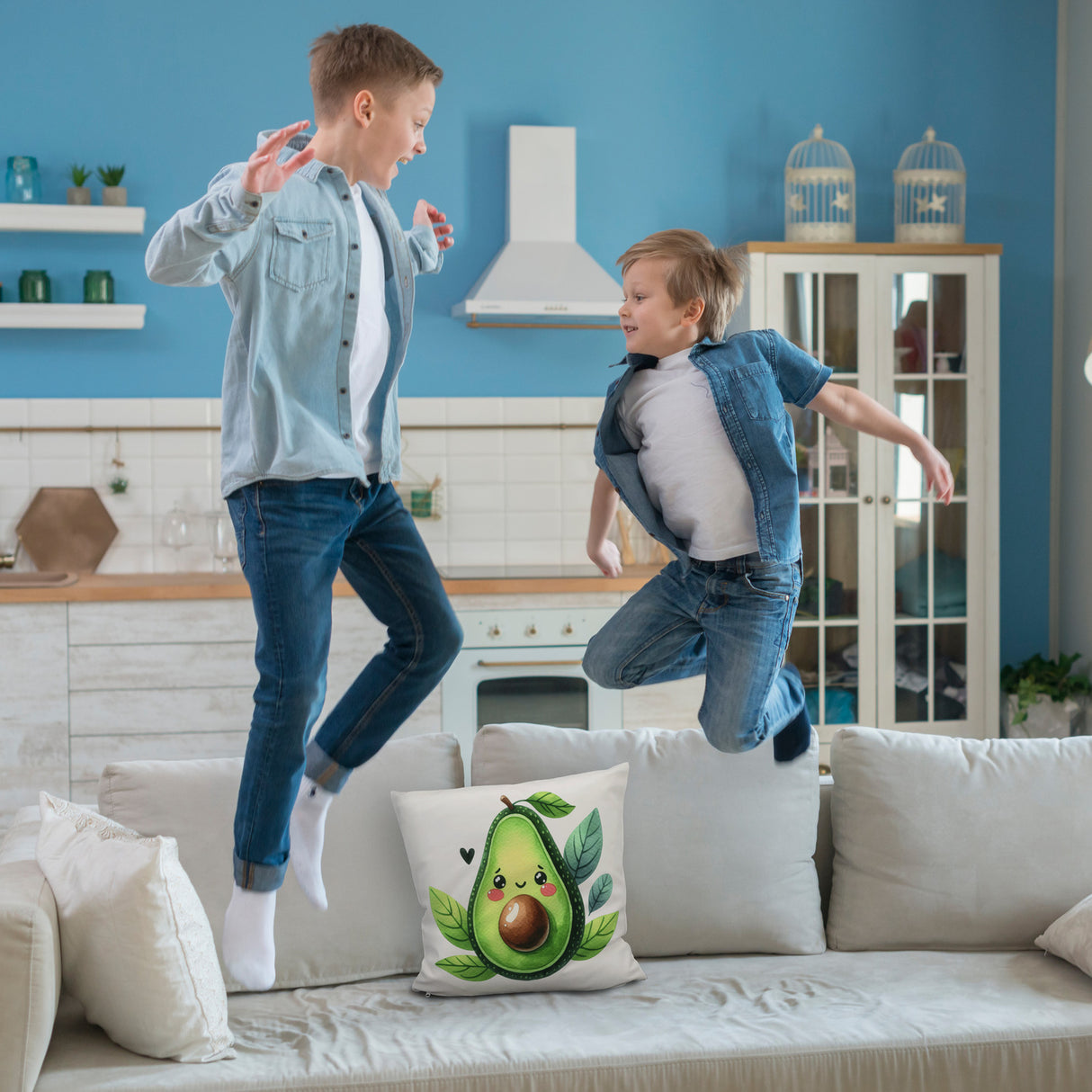 Lächelnde Avocado Kissen