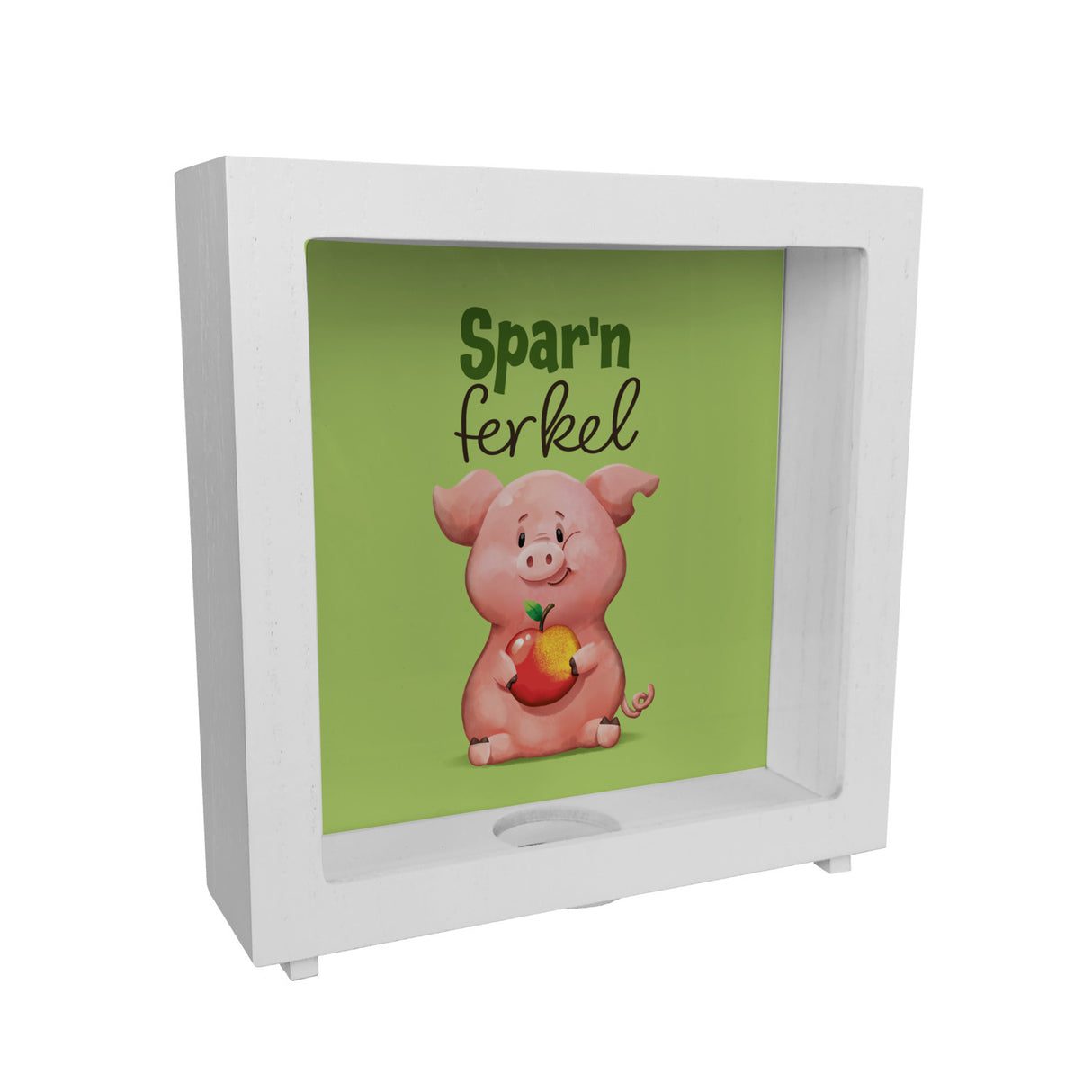 Schwein Spardose mit Spruch Sparnferkel