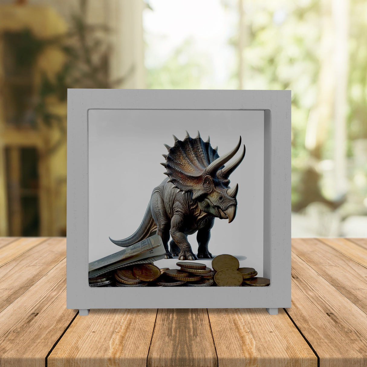Triceratops Spardose
