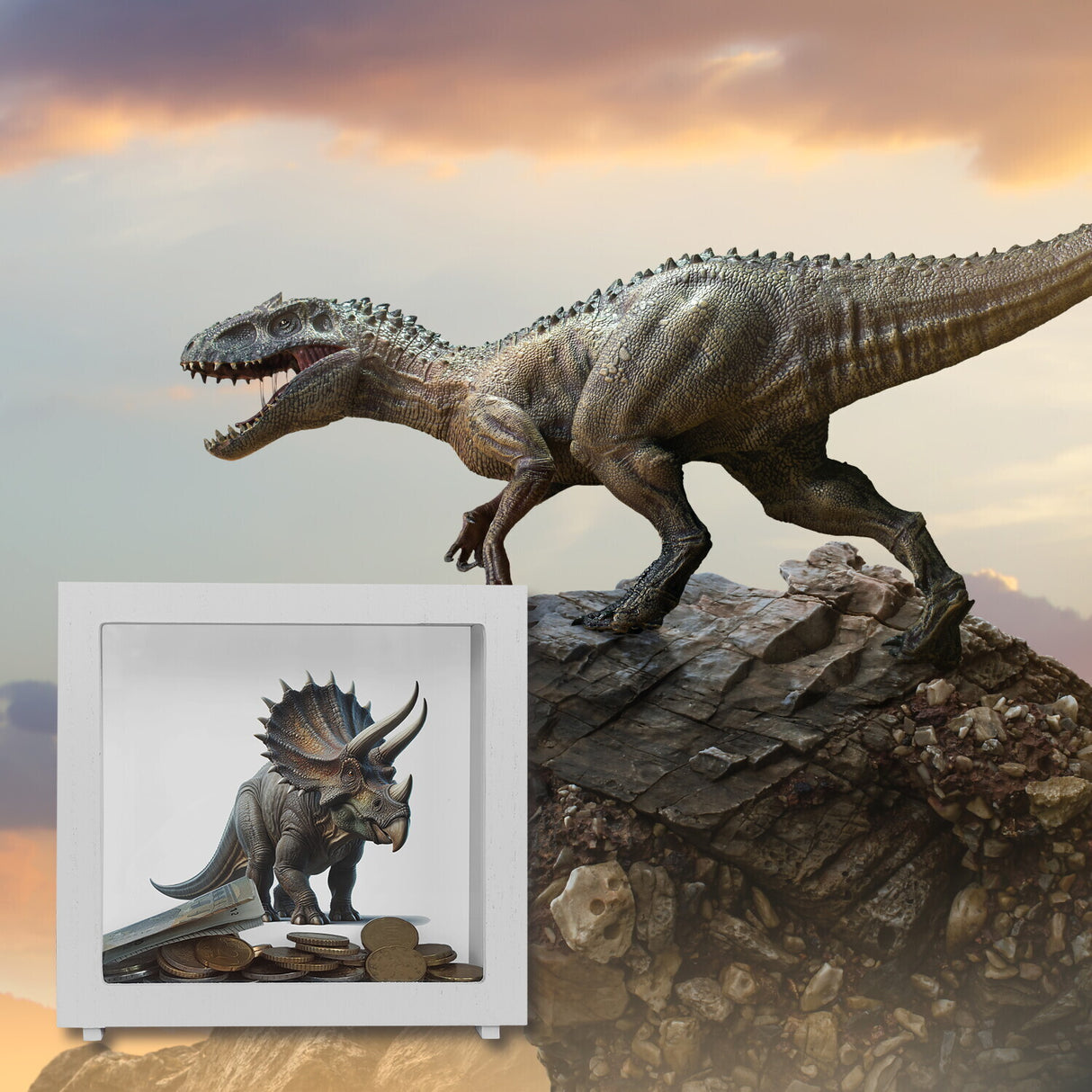 Triceratops Spardose